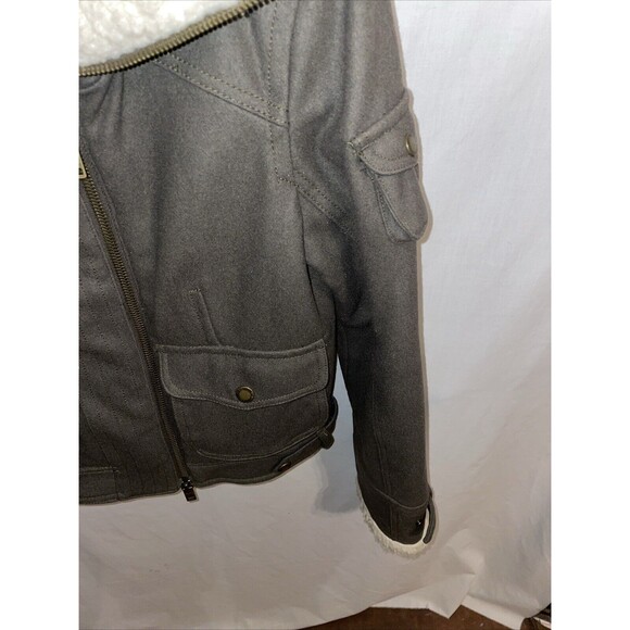 American Eagle Outfitters Women’s Fleece Jacket Size Medium Army Green Outdoors - Picture 7 of 12